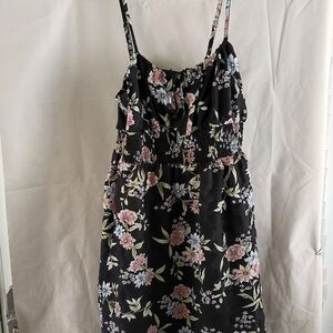 SO Black Floral Babydoll Dress